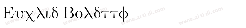 Euclid Boldttf字体转换